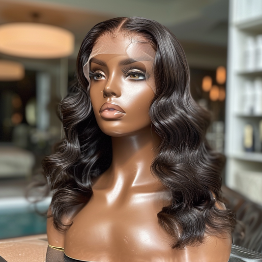 13x4 Frontal hd lace body wave luxury Indian hair wig