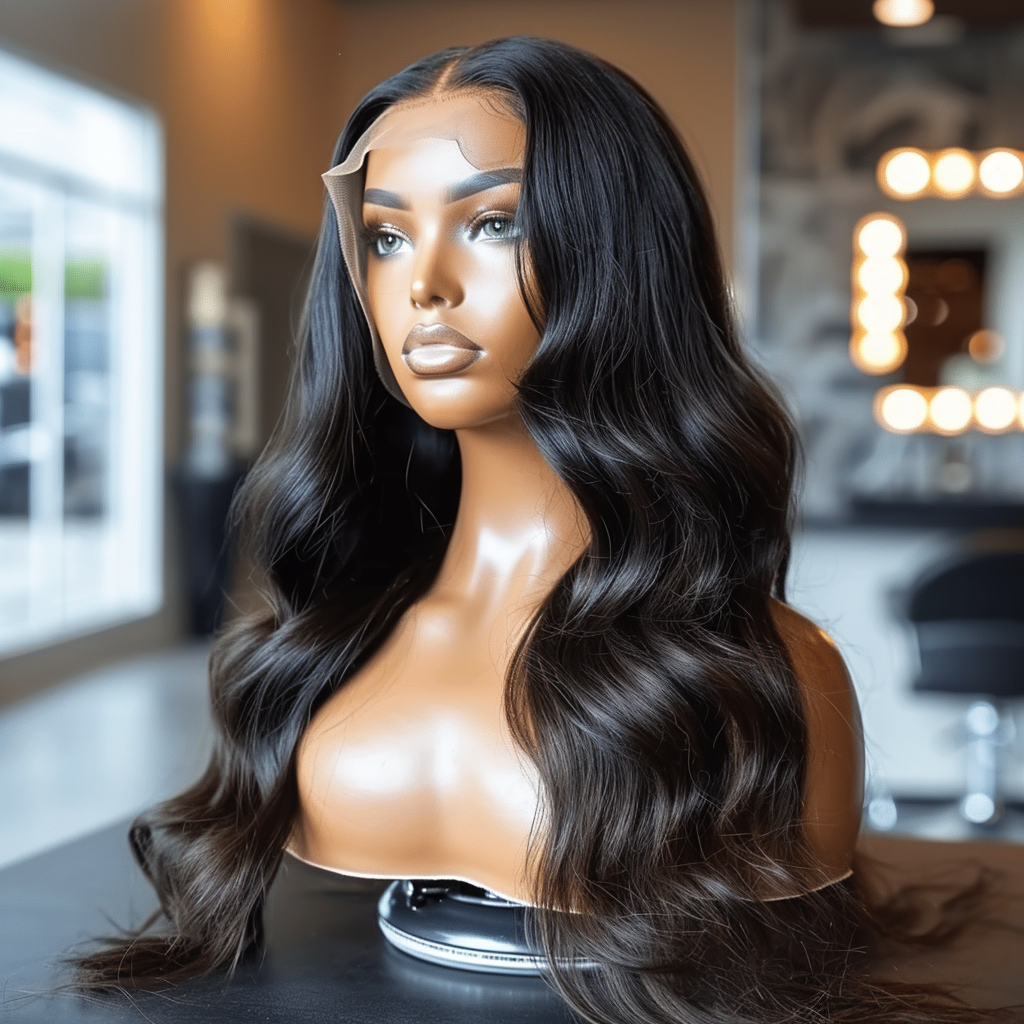 5x5 closure hd lace body wave luxury Indian hair wig