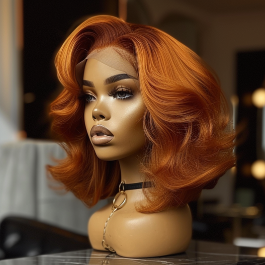 Copper 13x4 hd lace luxury wig